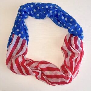 American flag scarf, new without tags